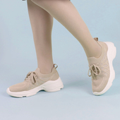 女秋季 新款 防滑厚底轻便妈妈鞋 休闲运动鞋 子舒适透气中老年鞋 1110