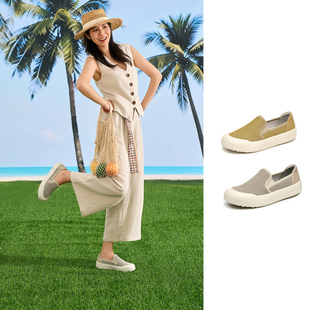 足小乐2026春夏新款女鞋一脚蹬舒适妈妈鞋软底轻便透气网面渔夫鞋