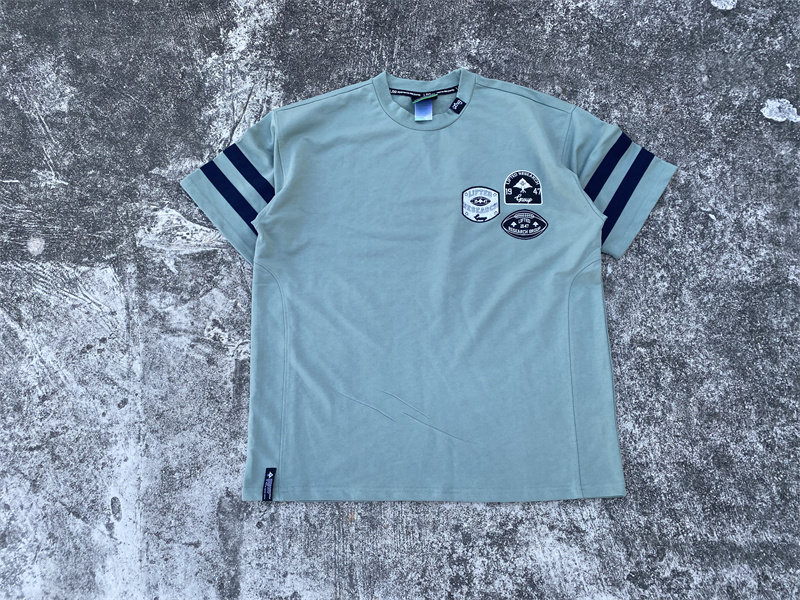 thumbnail for American Fashion Hip-Hop Skateboard Thin Terry Cloth American Style College Style Retro Loose Rugby T-Shirt