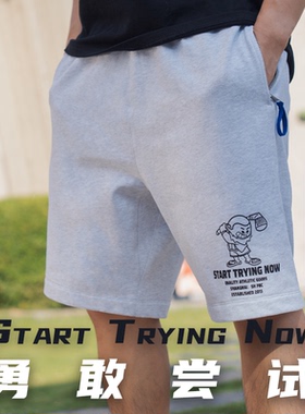 STN潮牌重磅纯棉短裤街头滑板休闲宽松简约运动勇敢尝试表达自我