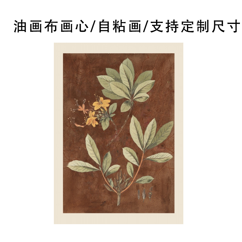 中古风装饰画画芯无框法式南洋复古小众艺术海报油画布定制自粘贴