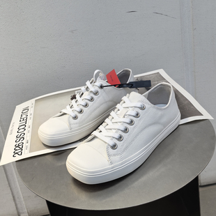 女鞋 SGIRL 板鞋 潮酷方头平底系带休闲帆布鞋 潮 TWTW2026年春夏新款