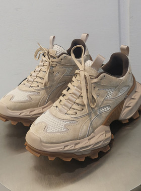 2025年春新款SGIRL TWTW真皮拼布厚底透气防滑时尚休闲鞋老爹鞋女