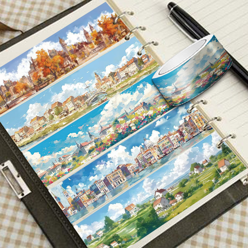 创意个性DIY手账贴纸边框装饰条电脑防水pvc胶带高粘度不留胶无