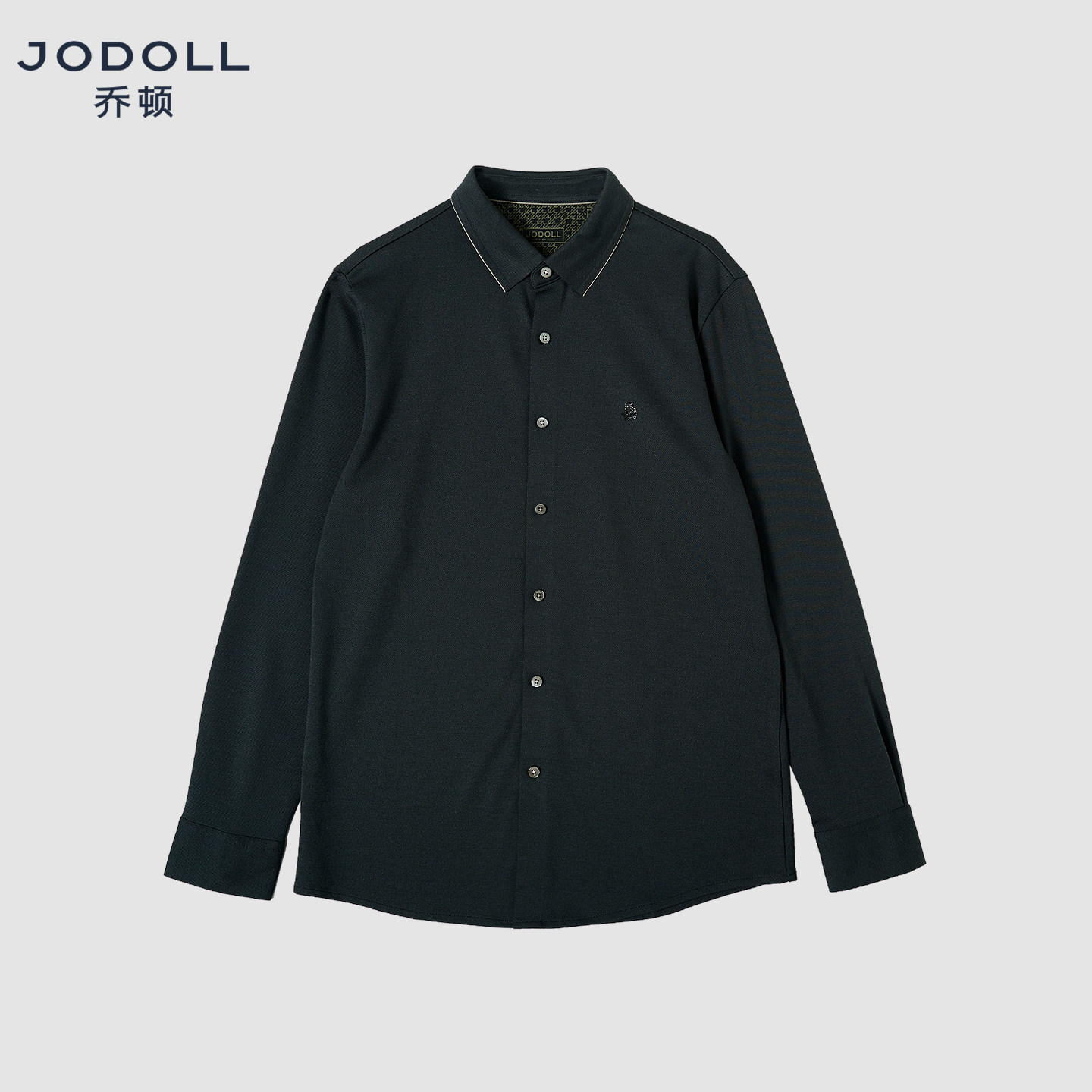 【磨毛山羊绒】JODOLL乔顿男士长袖T恤秋冬日常休闲衬衫型打底