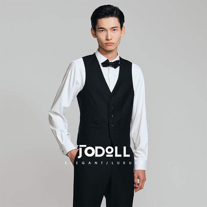 [商场正价款]乔顿男士羊毛桑蚕丝马甲商务绅士修身西服内搭套装