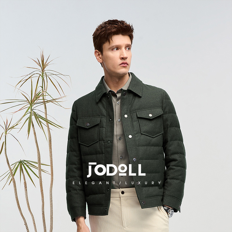 加厚休闲短款羽绒服JODOLL翻领