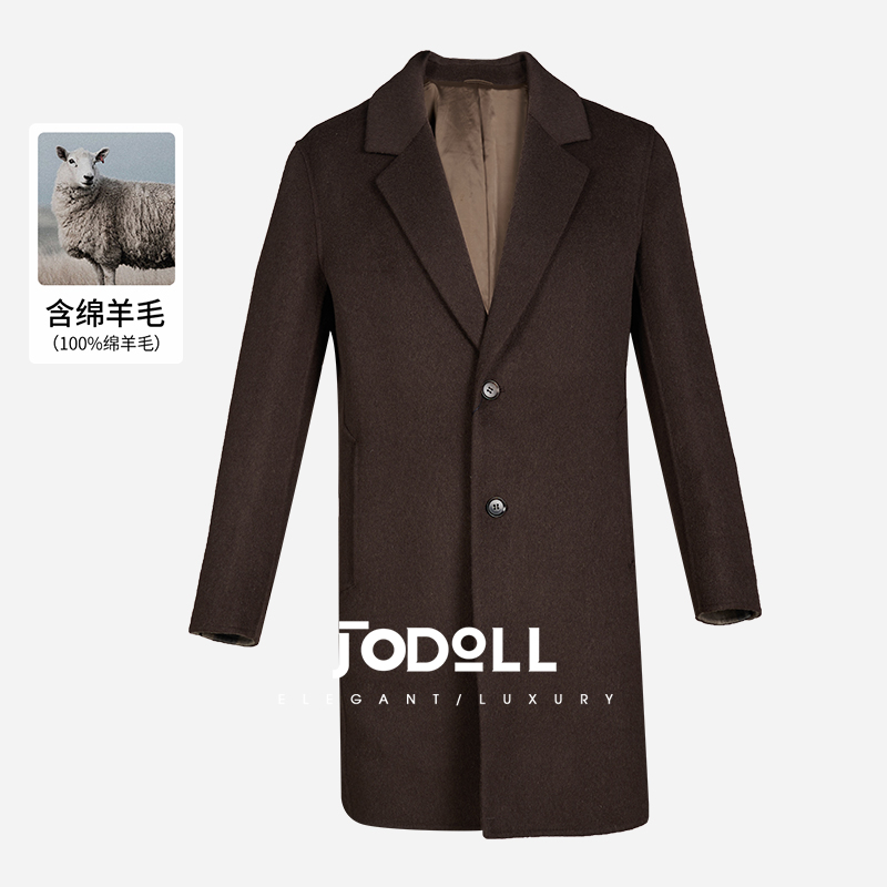 JODOLL中长款绵羊毛冬季保暖大衣