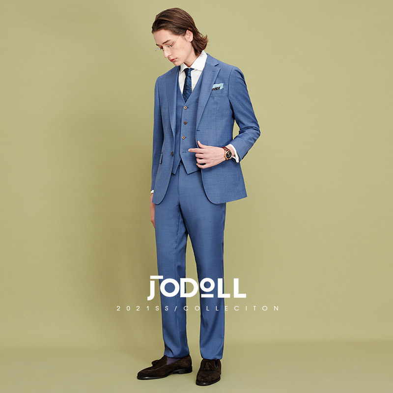 JODOLL乔顿【意大利进口面料】男西服套装商务休闲纯羊毛西装套