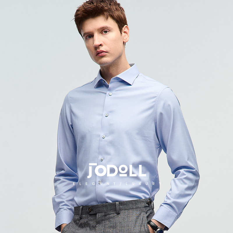 乔顿翻领休闲四面弹长袖衬衫舒适