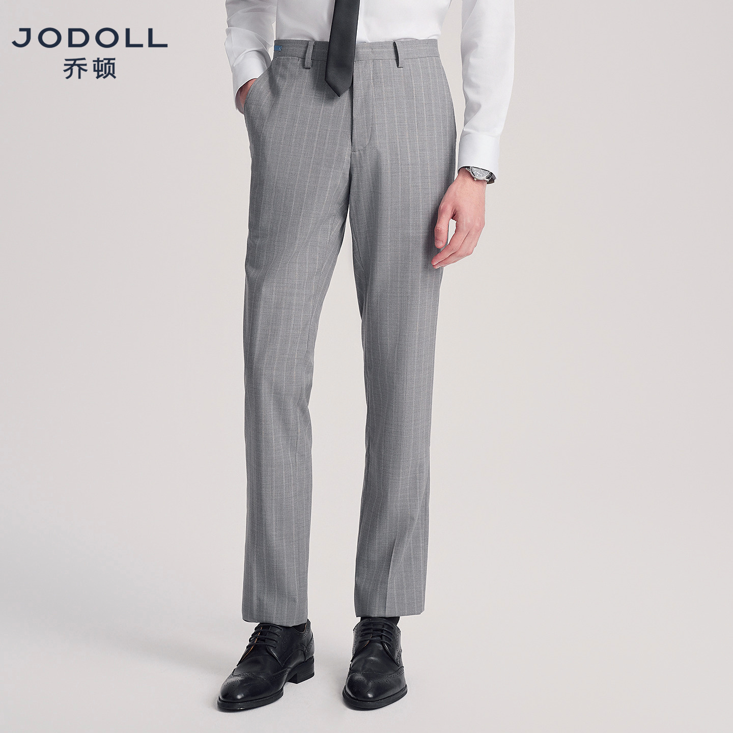 桑蚕丝绵羊毛西裤JODOLL修身商务