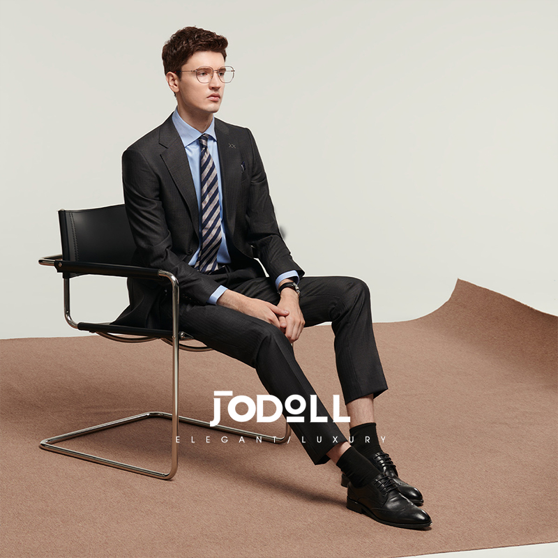 乔顿商务绅士羊毛桑蚕丝西服套装