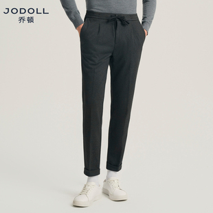 松紧腰绳25年秋冬新款 休闲裤 乔顿男士 复古人字纹长裤 不易变形
