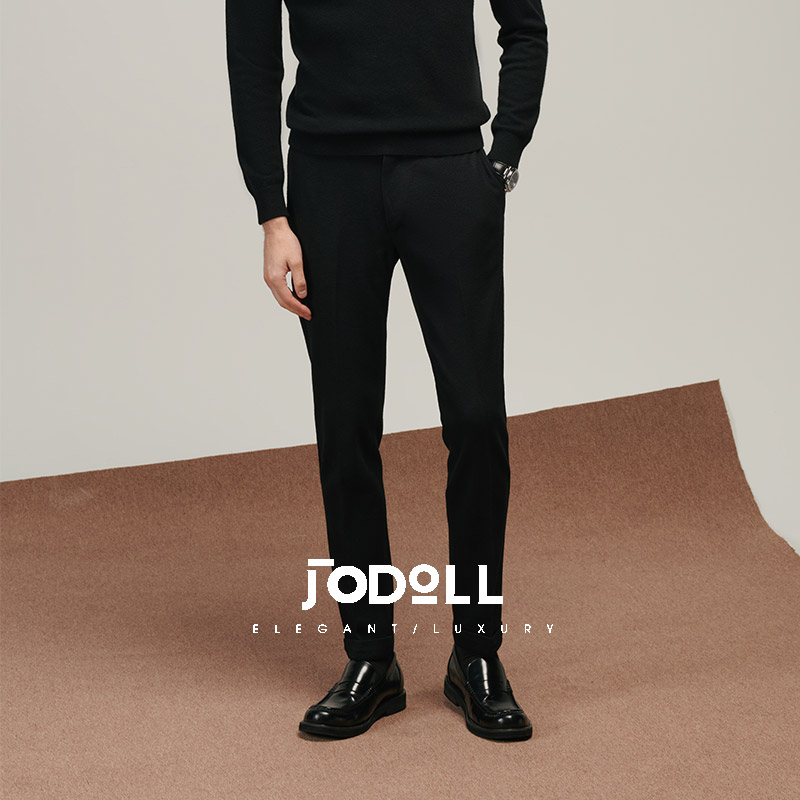 纯羊毛西裤JODOLL修身秋商务休闲
