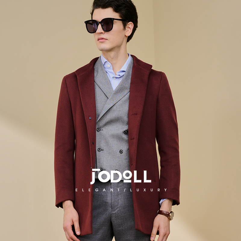 羊毛中长款大衣JODOLL冬季保暖