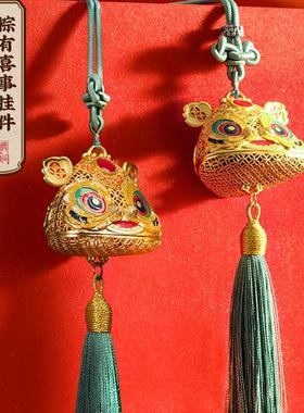 朱炳仁铜黄铜装饰中式车内挂件