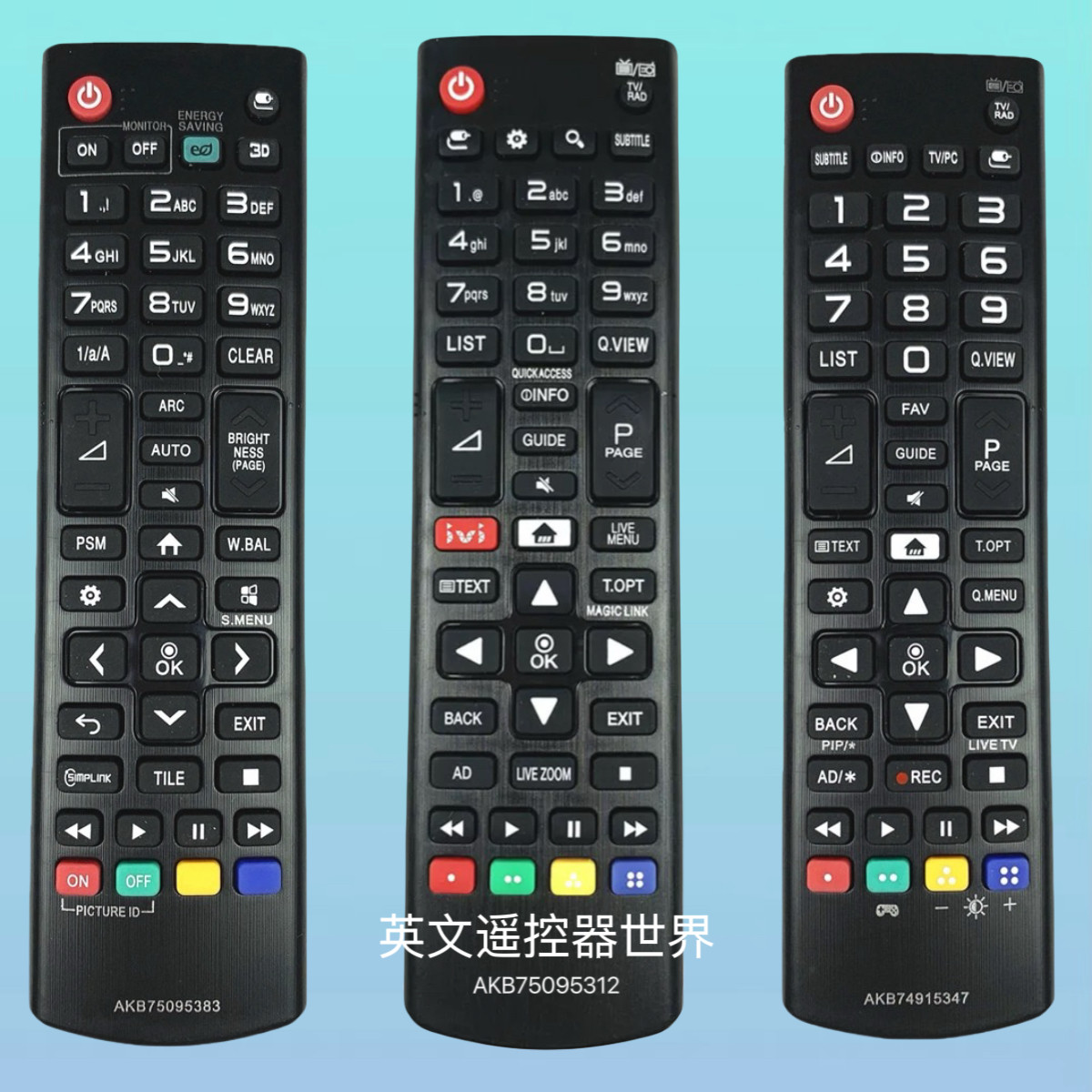 LEDTV适用于LG电视机遥控器AKB75095383 AKB74915347 AKB75095312