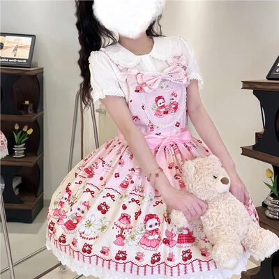 原创正品全款现货洛丽塔新款背带连衣裙超仙Lolita裙子