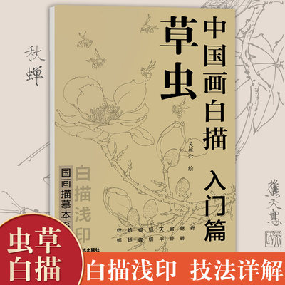 中国画白描入门篇草虫吴樵六