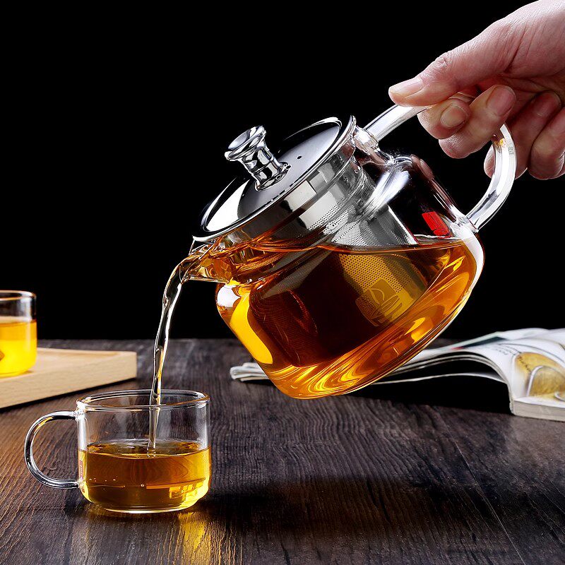 家用小号茶具烧水泡茶壶过滤加厚玻璃茶壶耐高温耐热防爆玻璃水壶