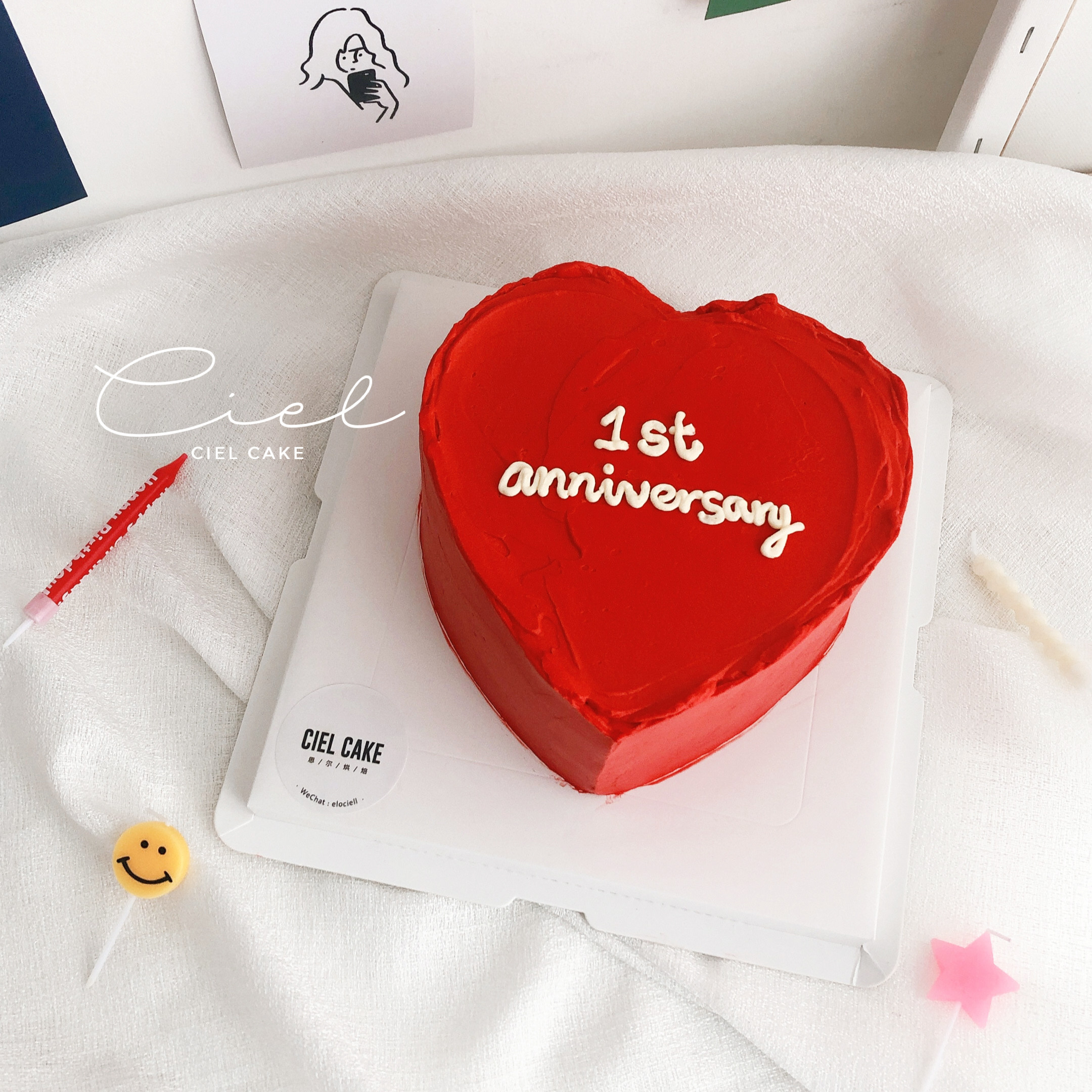 CIEL CAKE 韩式手绘心形动物奶油水果创意生日蛋糕武汉同城派送|ruв категории водной мясо/свежие фрукты и овощи/еда, свежие пирожные - от Buy2taobao.com для оказания профессиональной услуги покупки агента Taobao