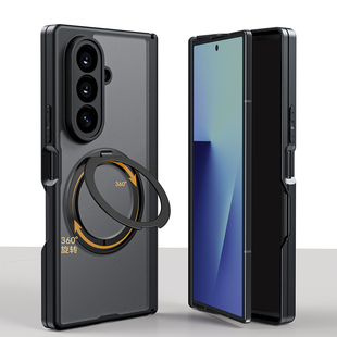 适用三星fold7手机壳双中轴铰链全包fold6磁吸支架zfold7折叠屏galaxy超薄w26心系天下外壳fold5新款w25/w24