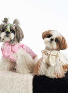 Sniff宠物狗狗猫咪春夏泡泡棉连衣裙宠物衣服新品（送领结）