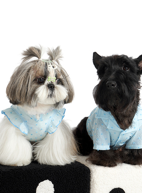 Sniff宠物狗狗猫咪春夏夏日啵点连衣裙小型犬宠物衣服新品