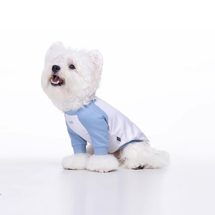 Sniff宠物狗狗猫咪春夏款 拼色打底T恤丝光棉泰迪比熊中小型犬衣服