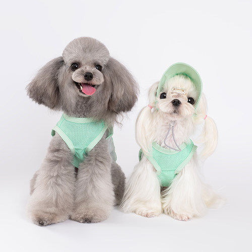 Sniff宠物狗狗猫咪春夏撞色网眼背心泰迪比熊中小型犬衣服不带帽