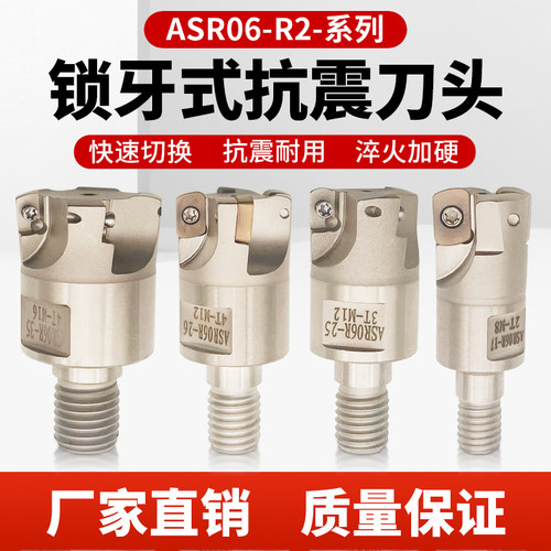 ASR06快进给锁牙刀头抗震数控可换式铣刀头R2适用EPMT0603铣刀片