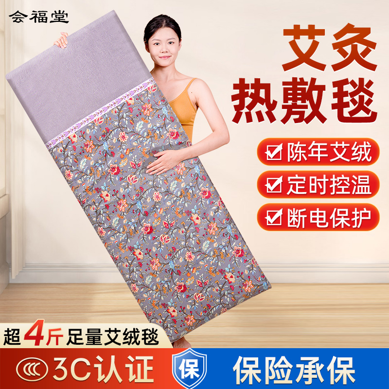 艾灸热敷毯子电加热艾绒床垫艾草电热全身通用家用理疗包养生熏蒸