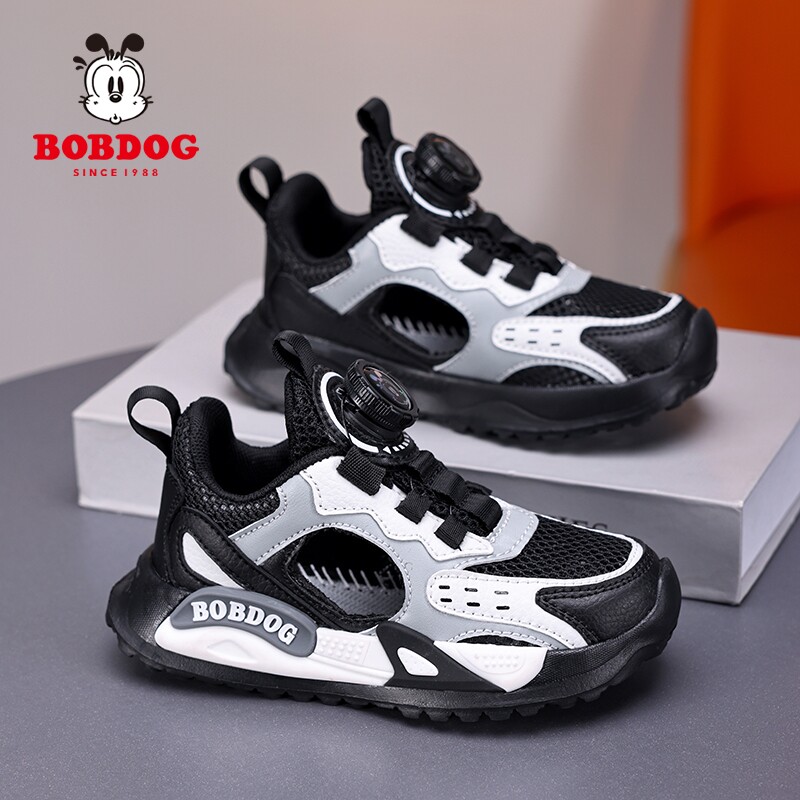 巴布豆童鞋男童鞋子夏季2026新款单网镂空透气网面薄款儿童运动鞋