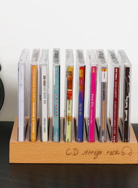 桌面CD架子实木任天堂switch游戏收纳架NS收纳盒PS4游戏收纳架