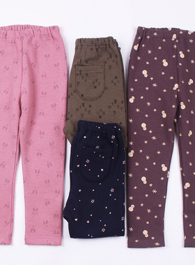 90-150儿童摇粒绒打底裤冬季男女童保暖宝宝弹力修身柔软外穿长裤