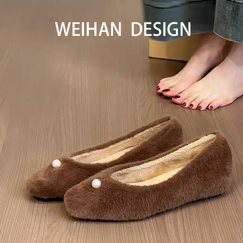 玛丽珍鞋小香风平底通勤棉鞋