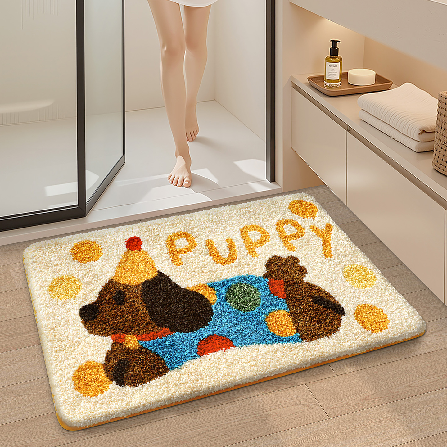 大江浴室吸水地垫植绒加厚防滑垫