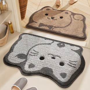 大江卫生间吸水地垫卡通洗手间门口脚垫家用厕所浴室地毯防滑垫子