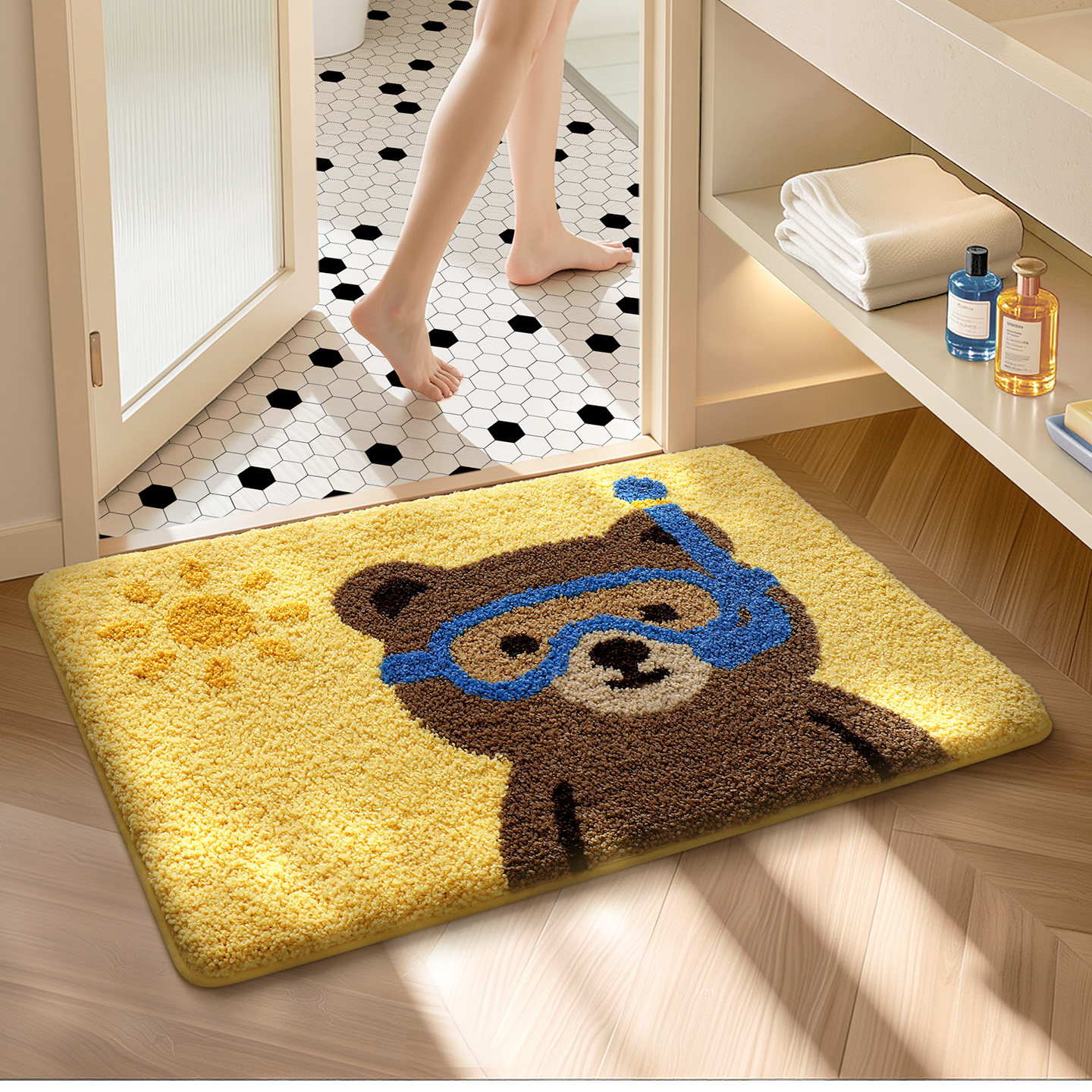 大江浴室加厚强吸水速干防滑地垫