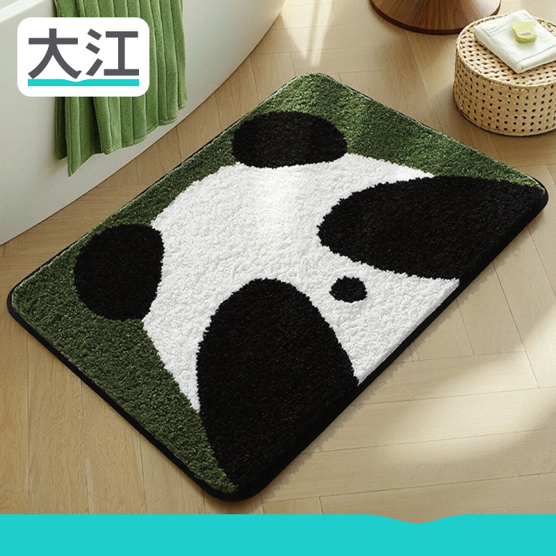 大江地垫浴室卡通吸水脚垫淋浴房沐浴家用毛绒加厚速干防滑地毯子