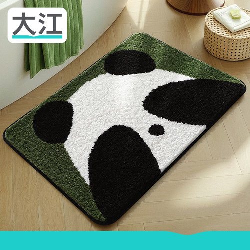 大江地垫浴室卡通吸水脚垫淋浴房沐浴家用毛绒加厚速干防滑地毯子