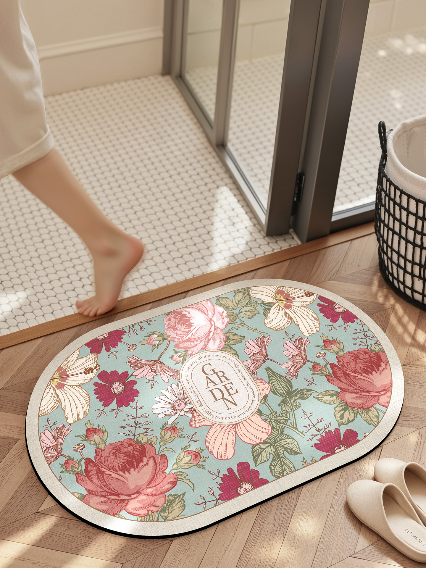 大江硅藻泥地垫欧式吸水速干浴室脚垫卫浴门口卫生间专用防滑地毯