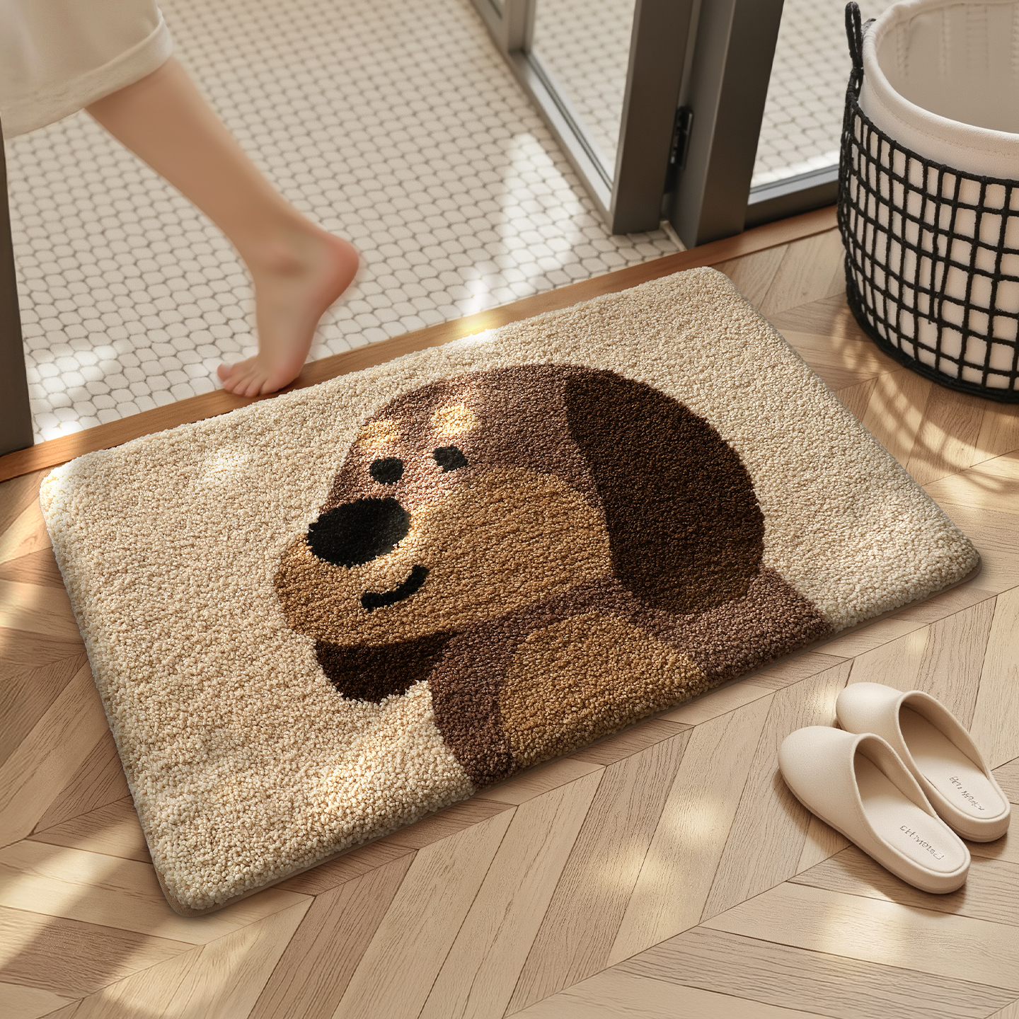 大江卡通植绒浴室吸水地垫