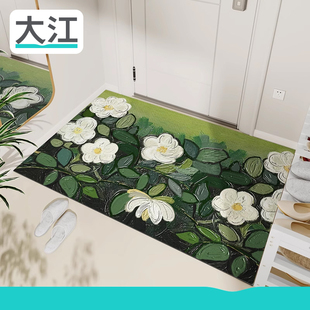 大江入户地垫绿色门口进门地毯创意花园门外门垫轻奢入门室外垫子