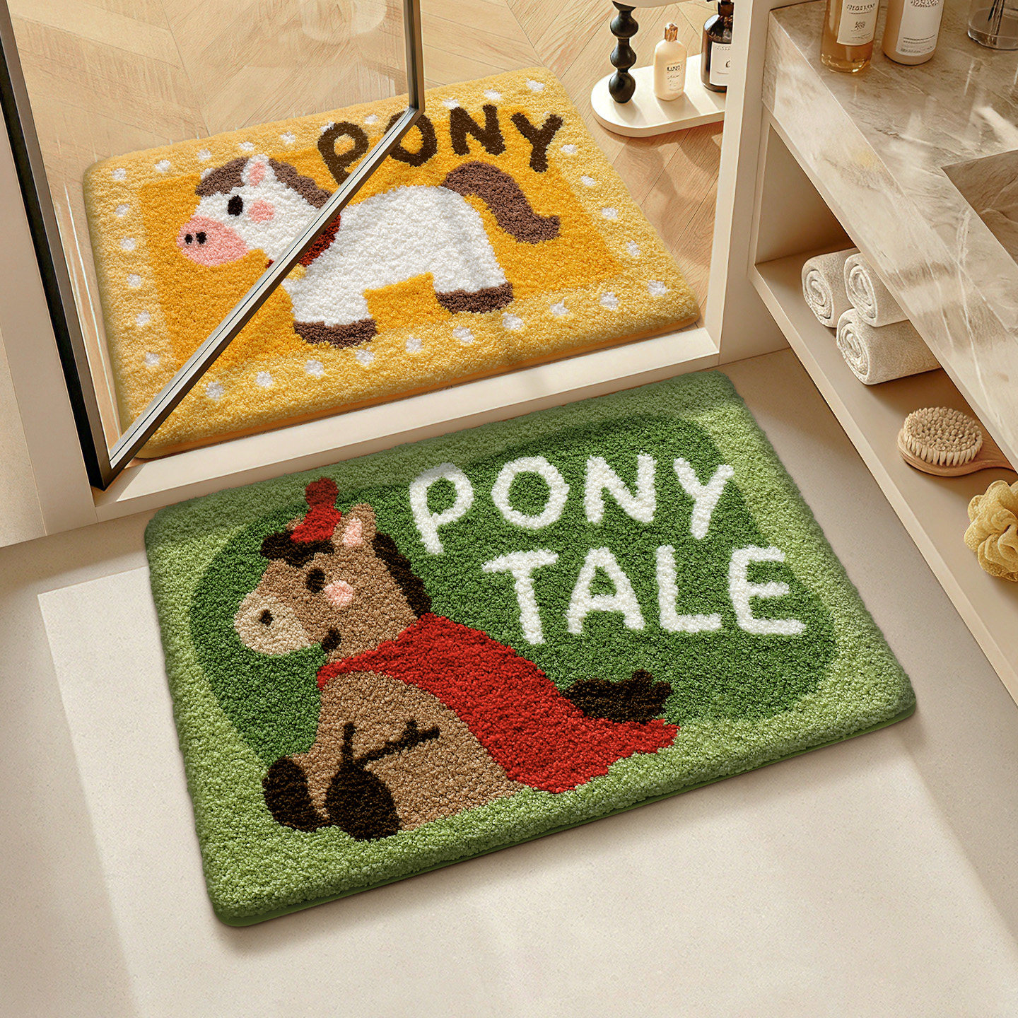 大江浴室地垫卡通植绒加厚厕所防滑洗手间专用地毯卫生间吸水脚垫,家庭/个人清洁工具,地垫,淘宝优惠券,粉丝福利购,淘宝优惠卷