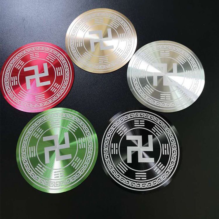 八公分铝合金版新款万字符太极八国学摆件