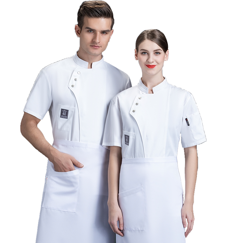 厨师工作服棉质长袖服务员工服酒店厨师服棉食堂火锅店餐饮工装