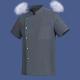 饭店 食堂后厨服装 高档厨师工作服短袖 超薄酒店厨师服加厚餐饮工装