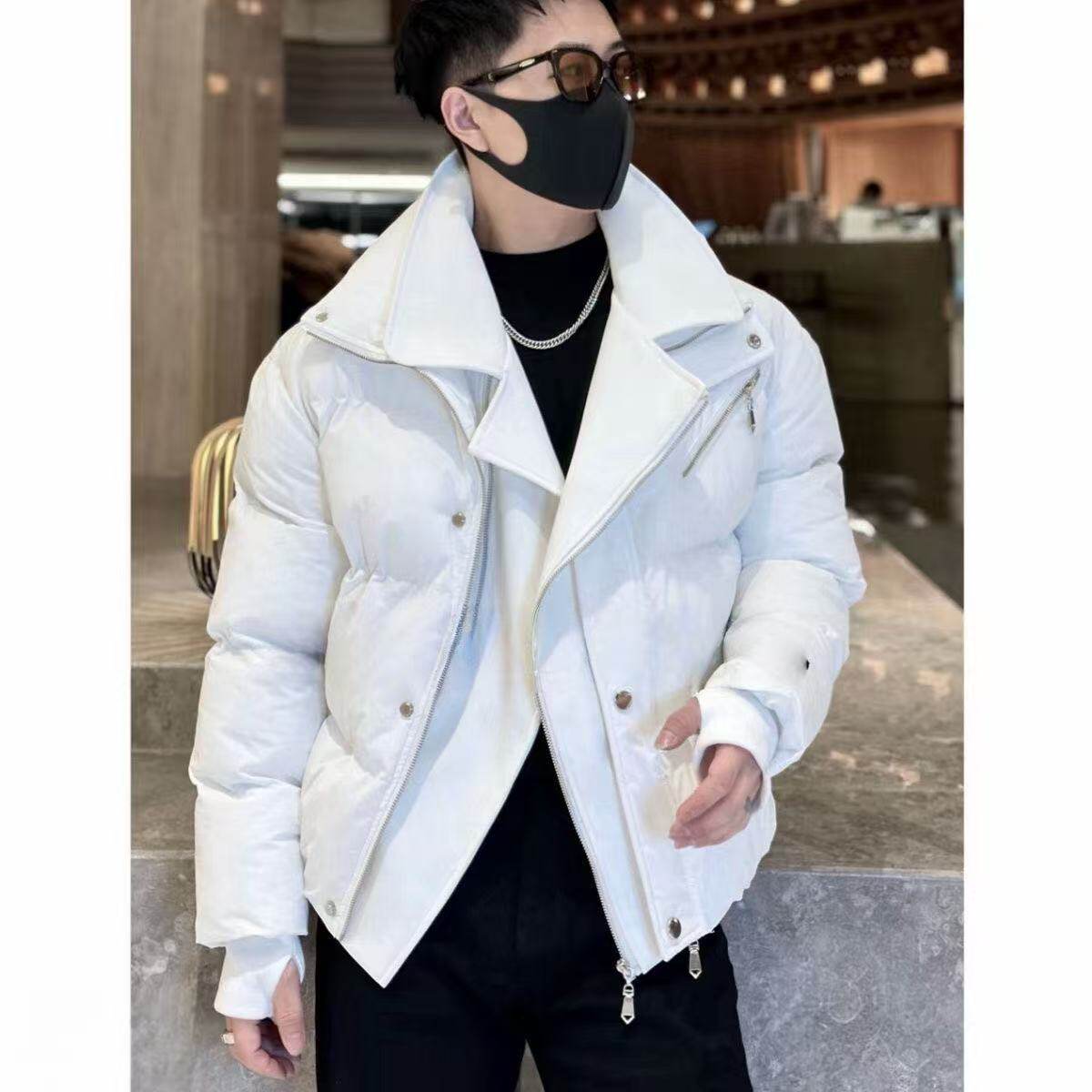 韩版冬季翻领高级棉衣新款两件外套潮流加厚短款棉服宽松保暖面包