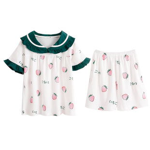 女童睡衣夏季两件套儿童可爱超萌12岁女孩纯棉薄款棉质中大童公主